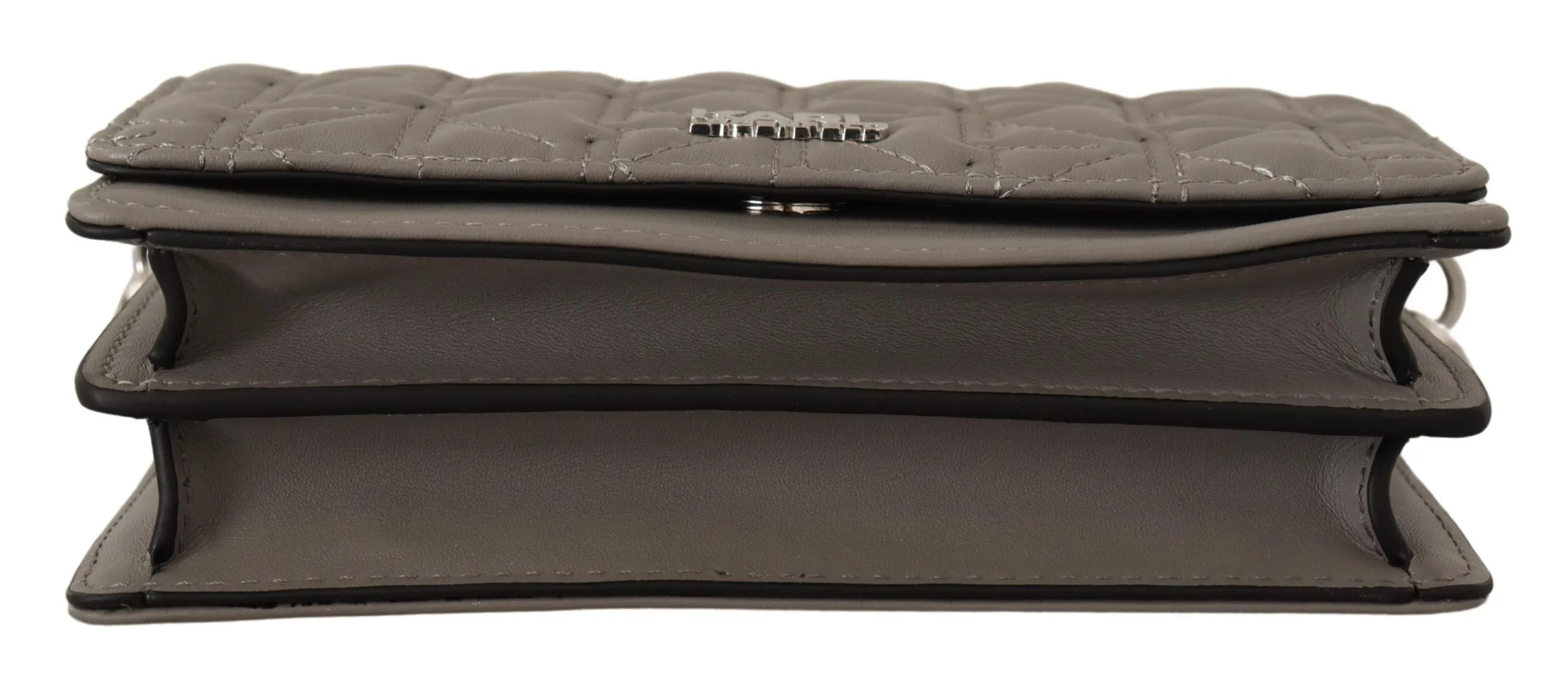 Elegant Grey Leather Crossbody Bag sold by Louxly product image thumbnail 5
