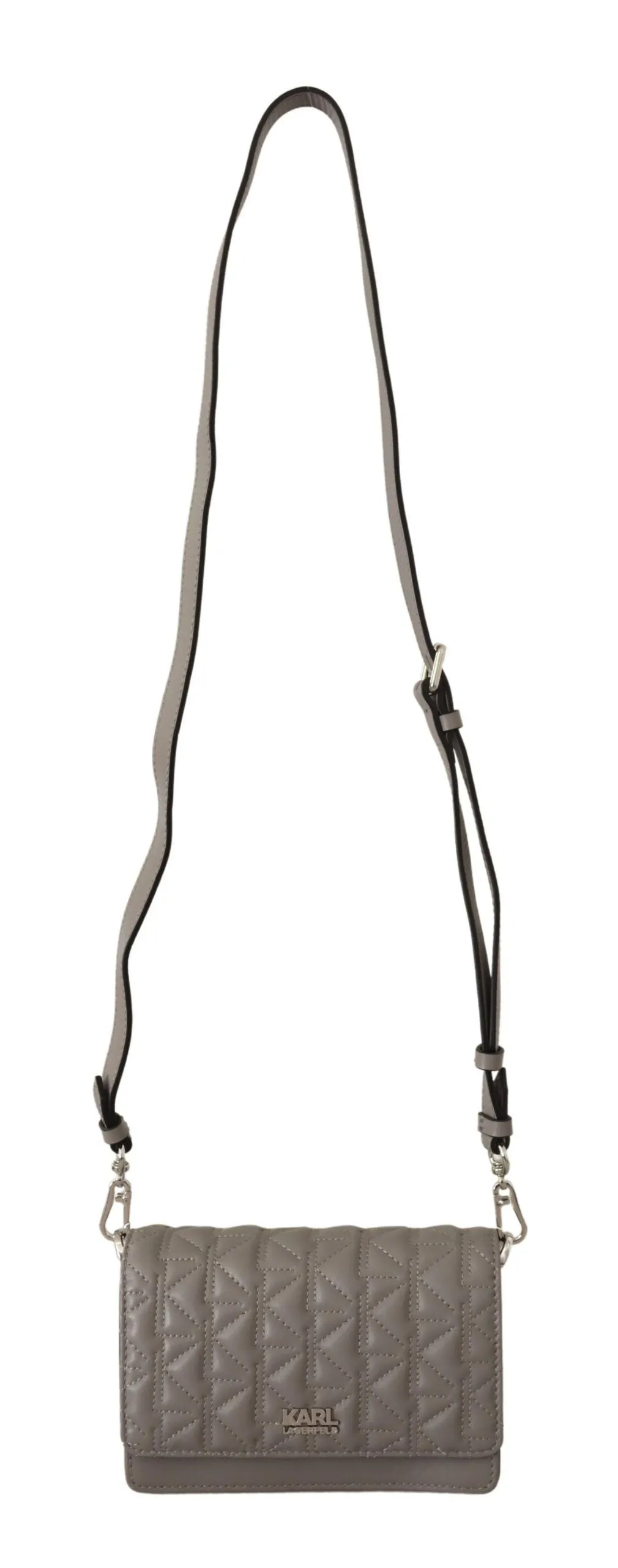 Elegant Grey Leather Crossbody Bag sold by Louxly product image thumbnail 2