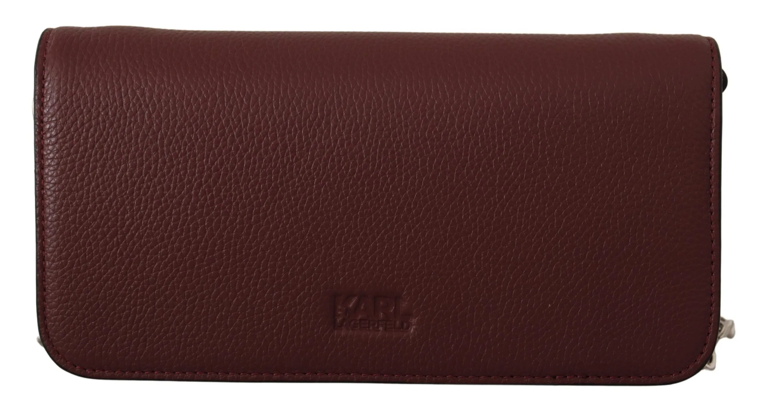 Elegant Wine Leather Evening Clutch sold by Louxly product image thumbnail 3