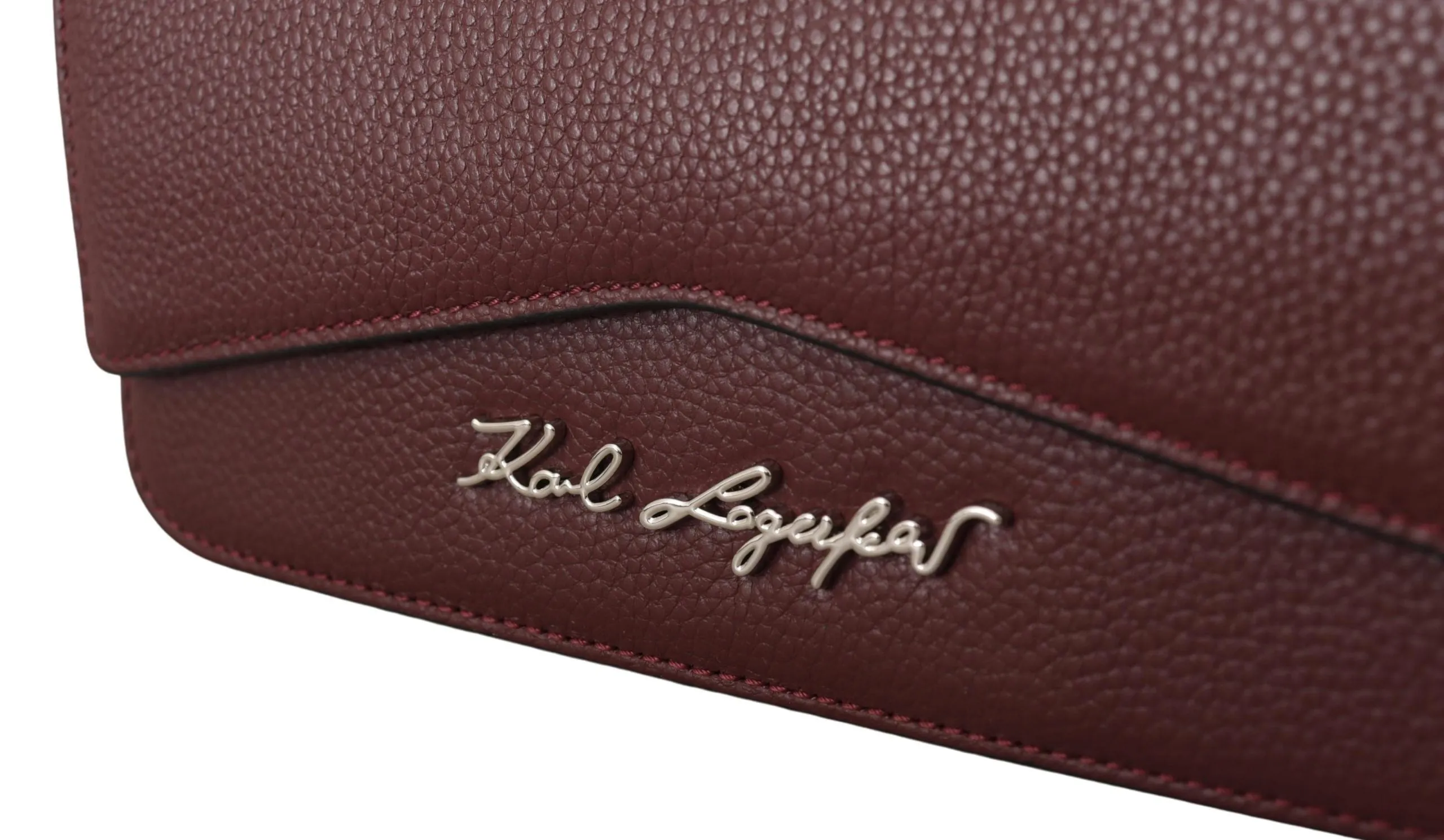 Elegant Wine Leather Evening Clutch sold by Louxly product image thumbnail 5