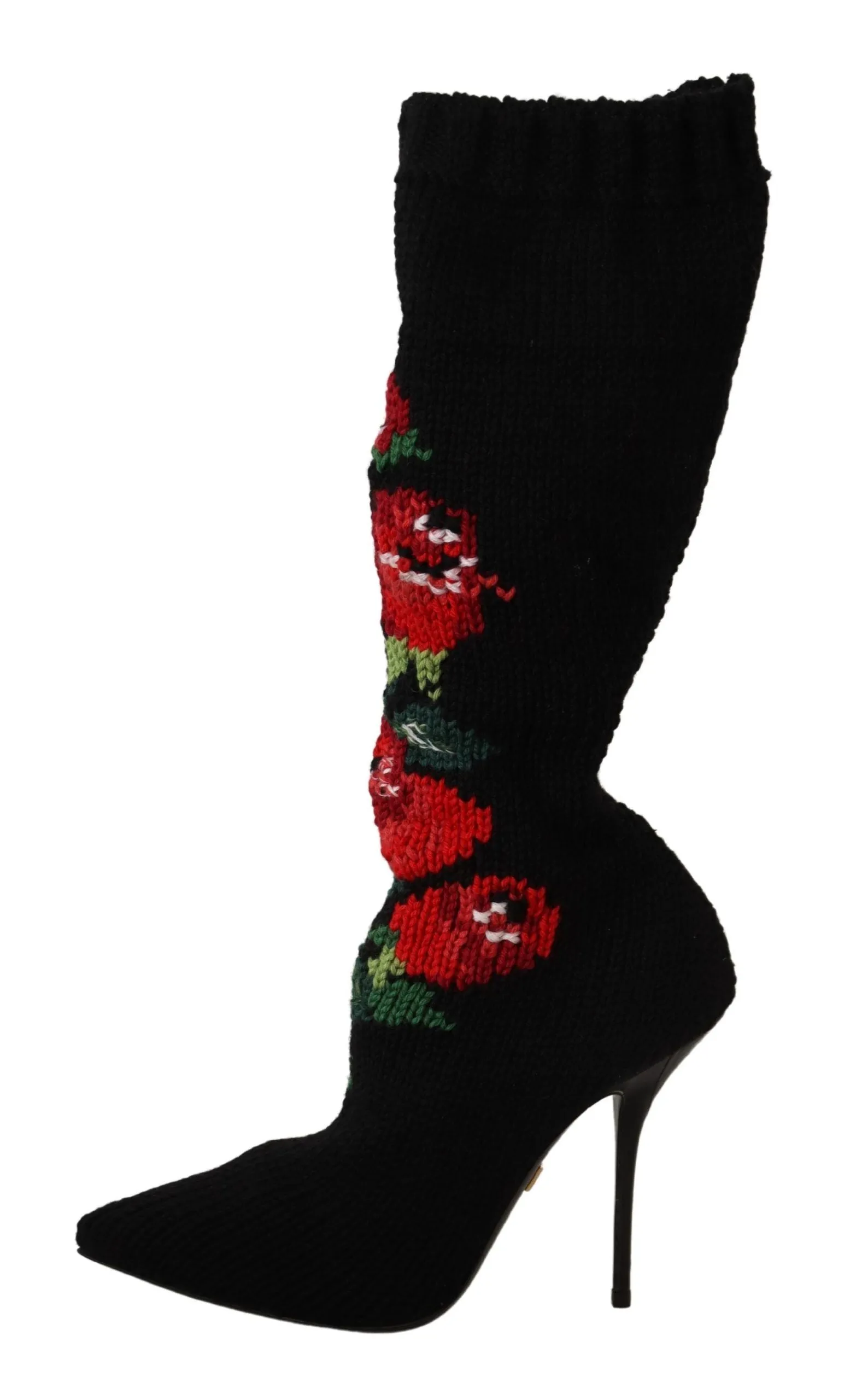 Elegant Sock Boots with Red Roses Detail sold by Louxly product image thumbnail 4