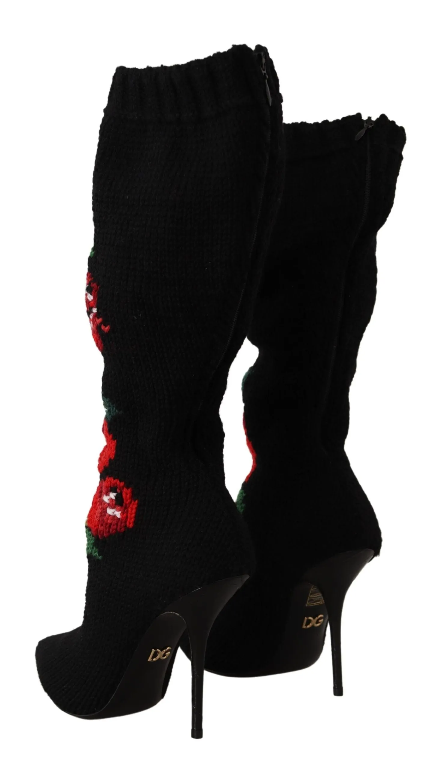 Elegant Sock Boots with Red Roses Detail sold by Louxly product image thumbnail 3