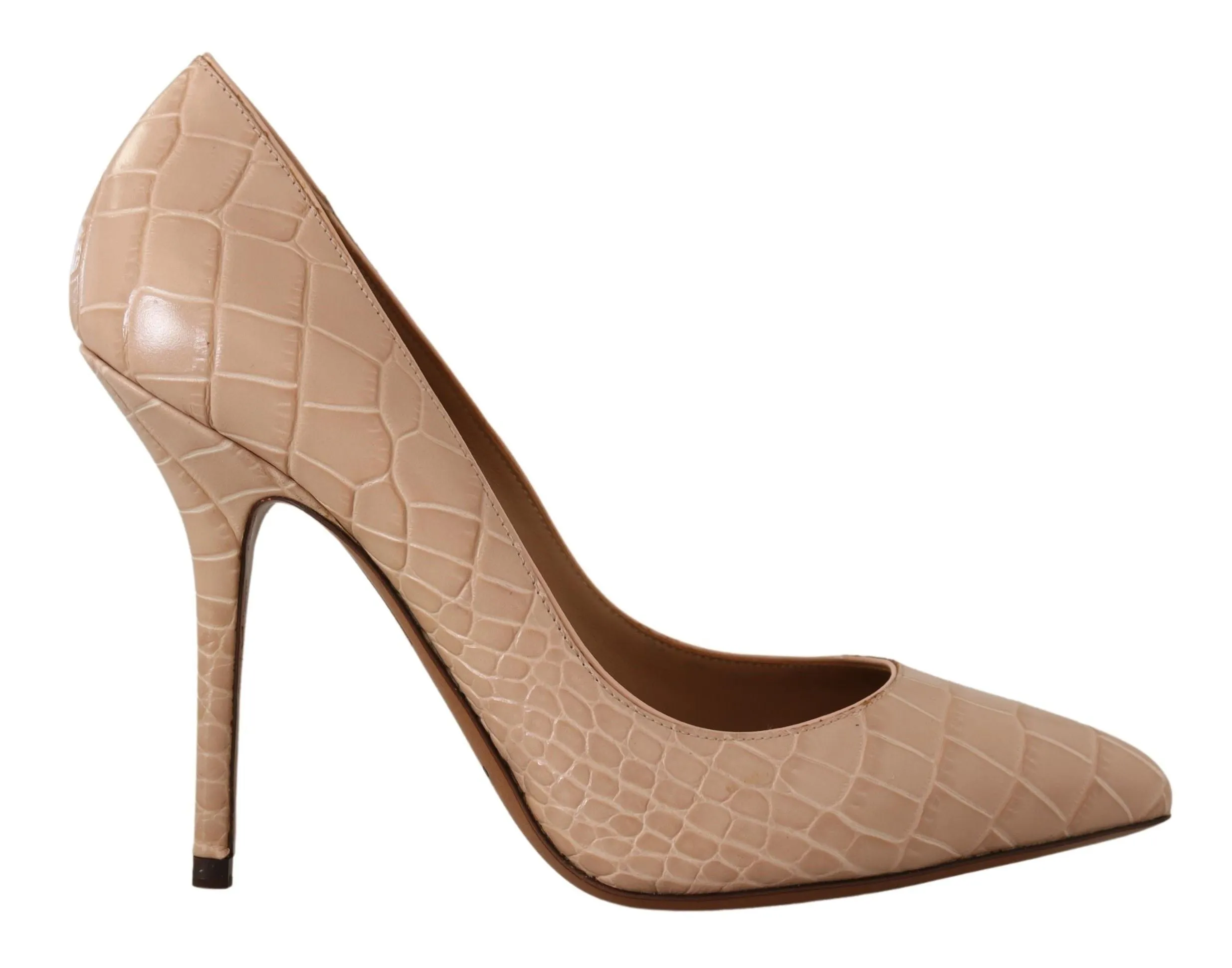 Elegant Beige Nude Leather Pumps sold by Louxly