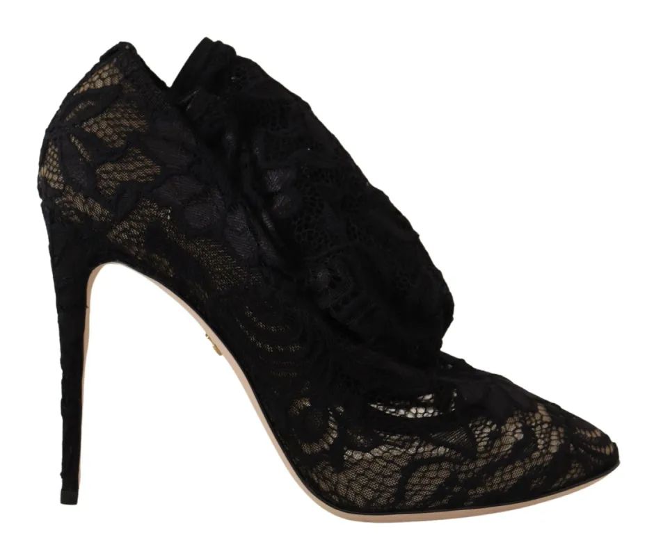 Elegant Stretch Sock Boots in Black sold by Louxly