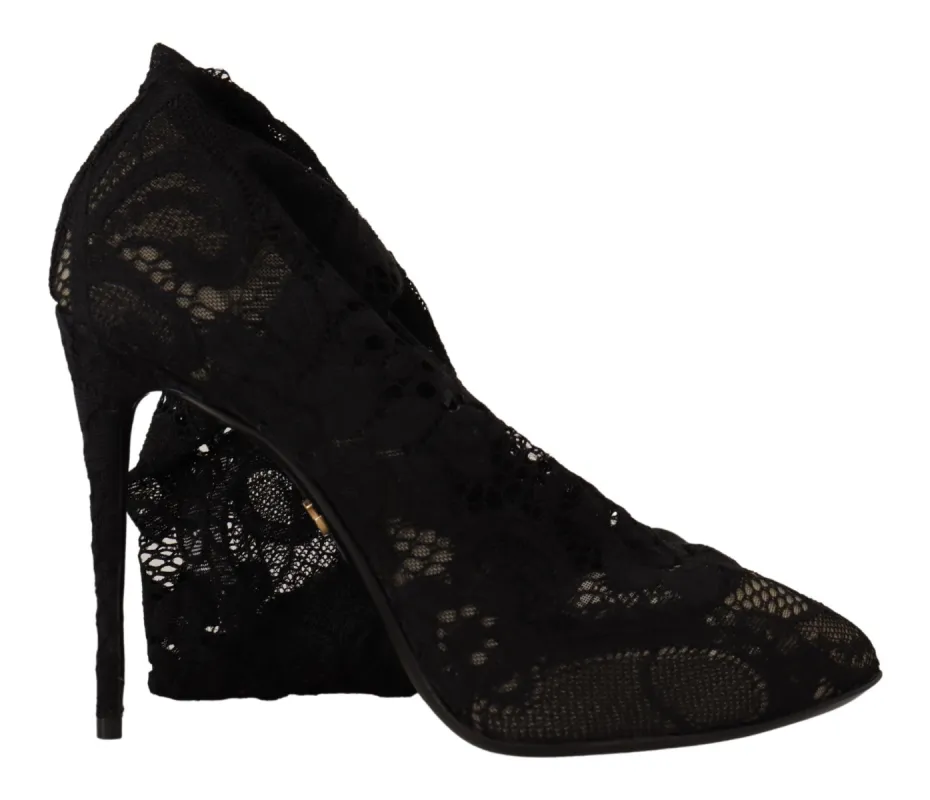 Elegant Stretch Sock Boots in Sleek Black sold by Louxly
