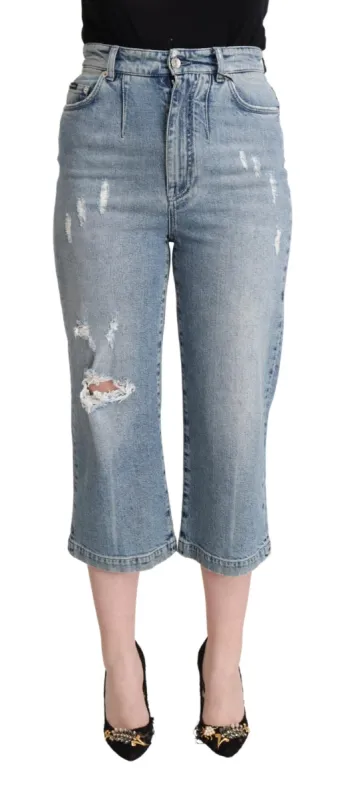 Chic Capri Cropped Denim Jeans sold by Louxly
