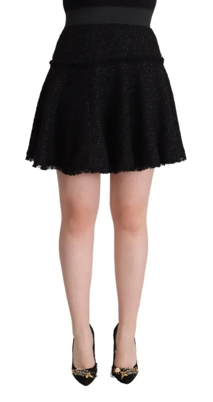 Elegant Knitted A-Line Mini Skirt sold by Louxly