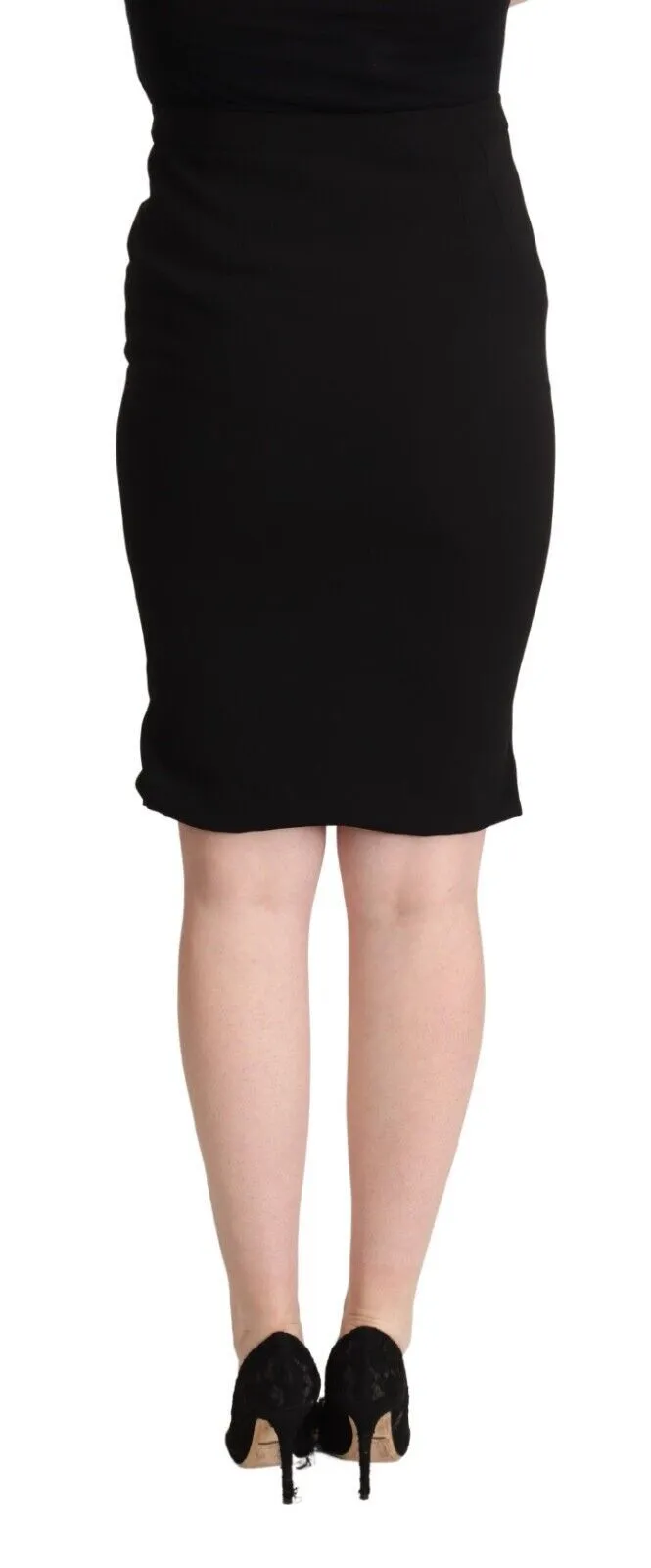 Chic High Waist Pencil Skirt in Black sold by Louxly product image thumbnail 3
