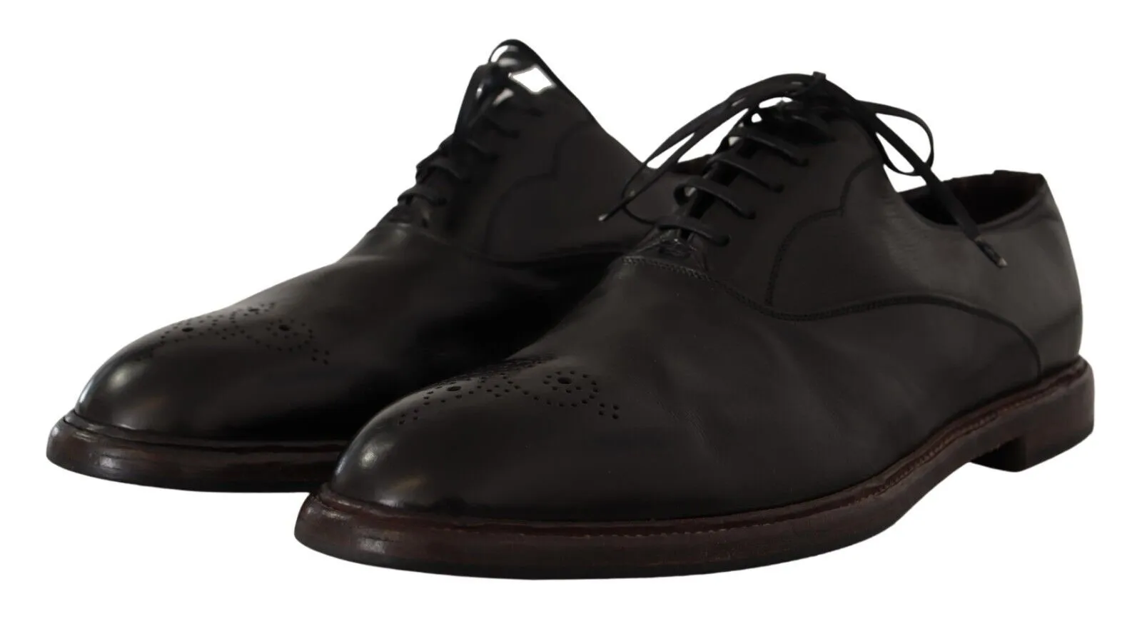 Elegant Black Leather Derby Formal Shoes sold by Louxly product image thumbnail 3
