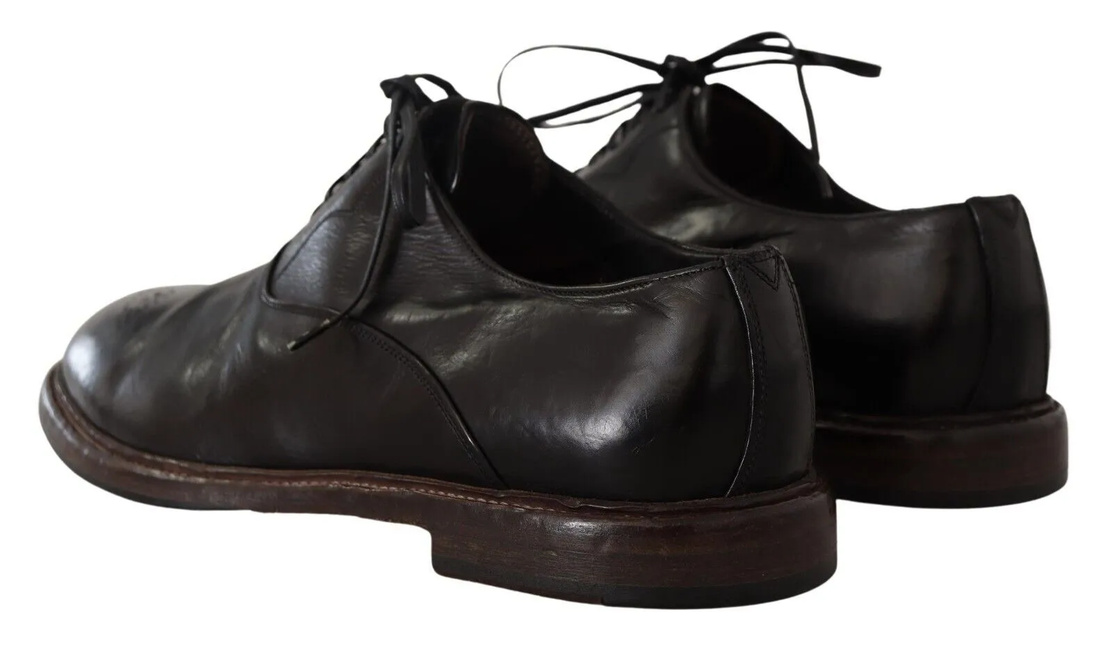 Elegant Black Leather Derby Formal Shoes sold by Louxly product image thumbnail 4