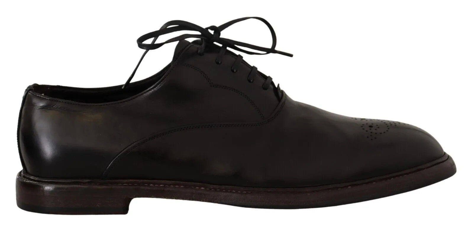 Elegant Black Leather Derby Formal Shoes sold by Louxly
