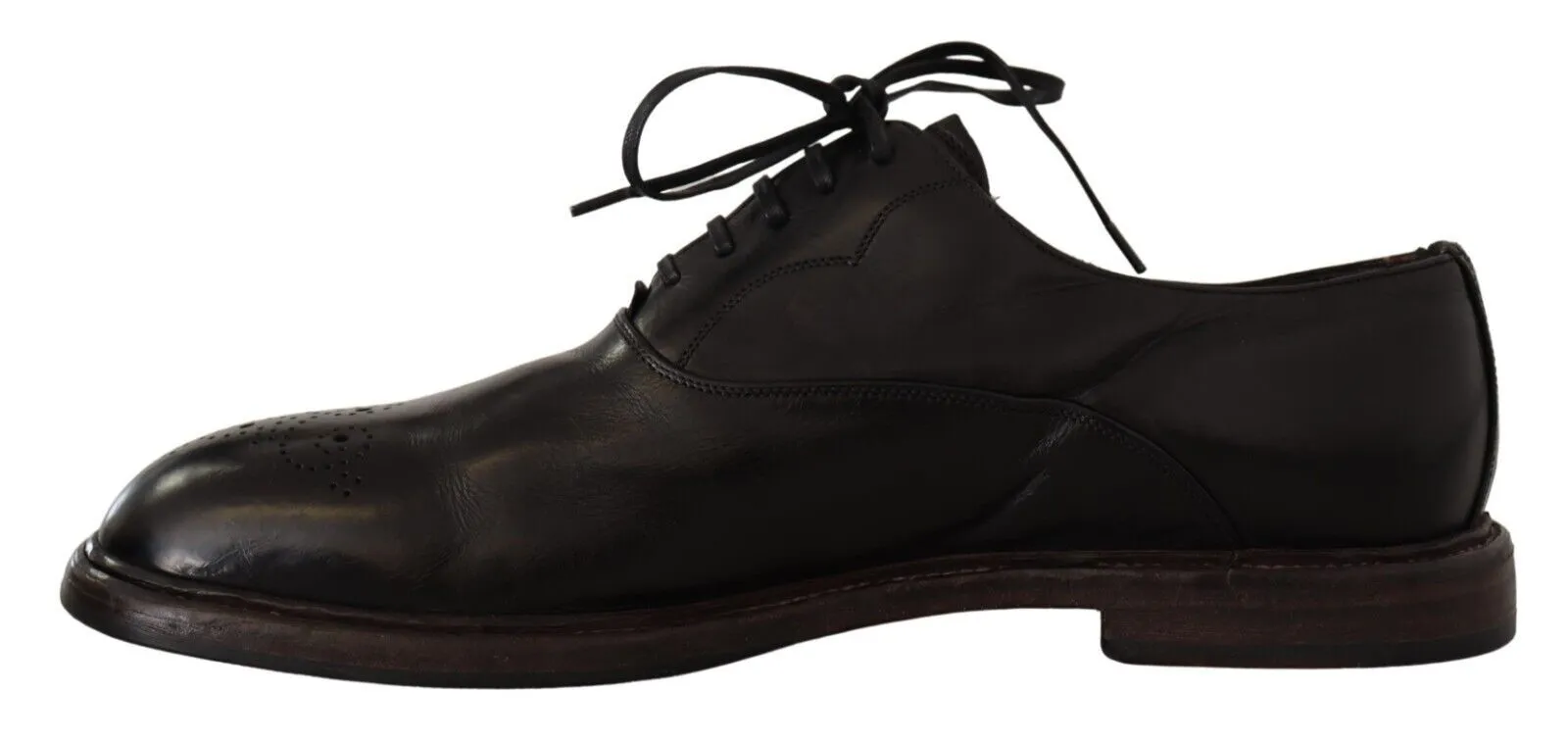 Elegant Black Leather Derby Formal Shoes sold by Louxly product image thumbnail 5