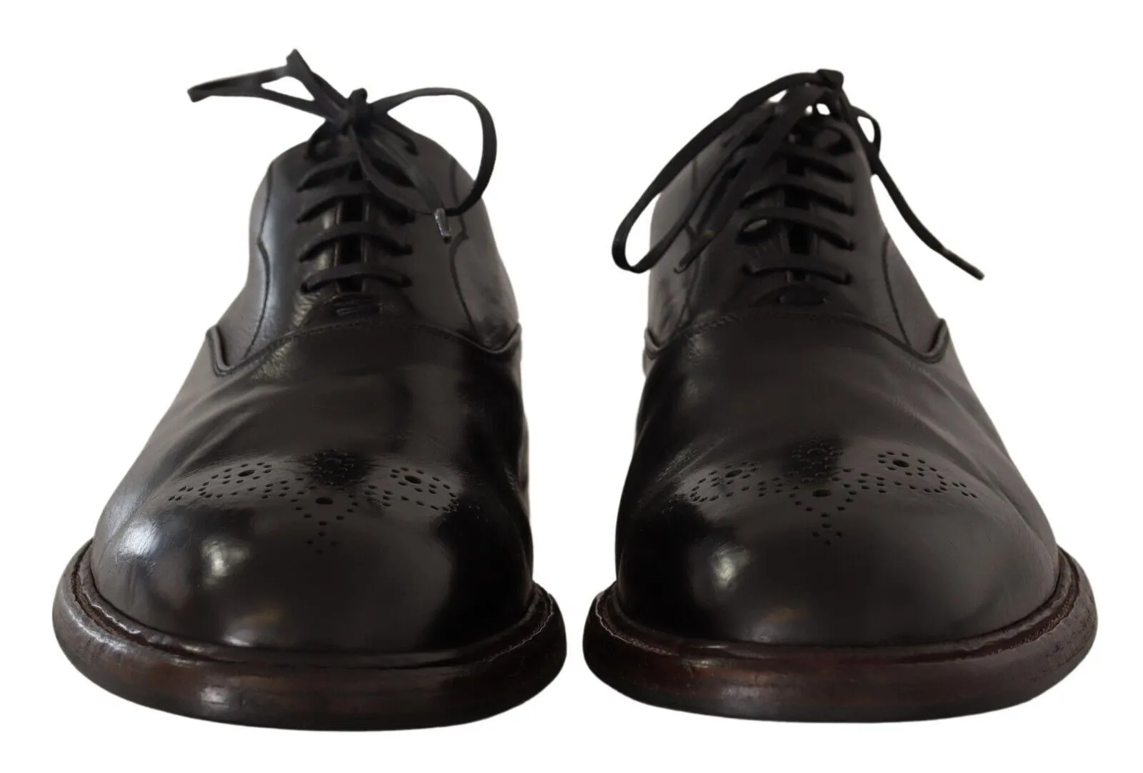 Elegant Black Leather Derby Formal Shoes sold by Louxly product image thumbnail 2