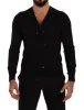 Elegant V-Neck Black Cashmere Cardigan sold by Louxly