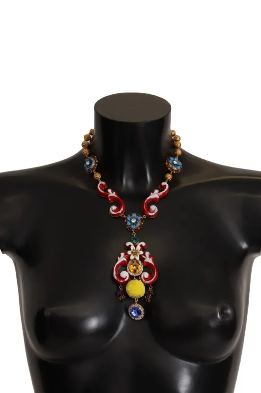 Multicolor Crystal Statement Necklace sold by Louxly
