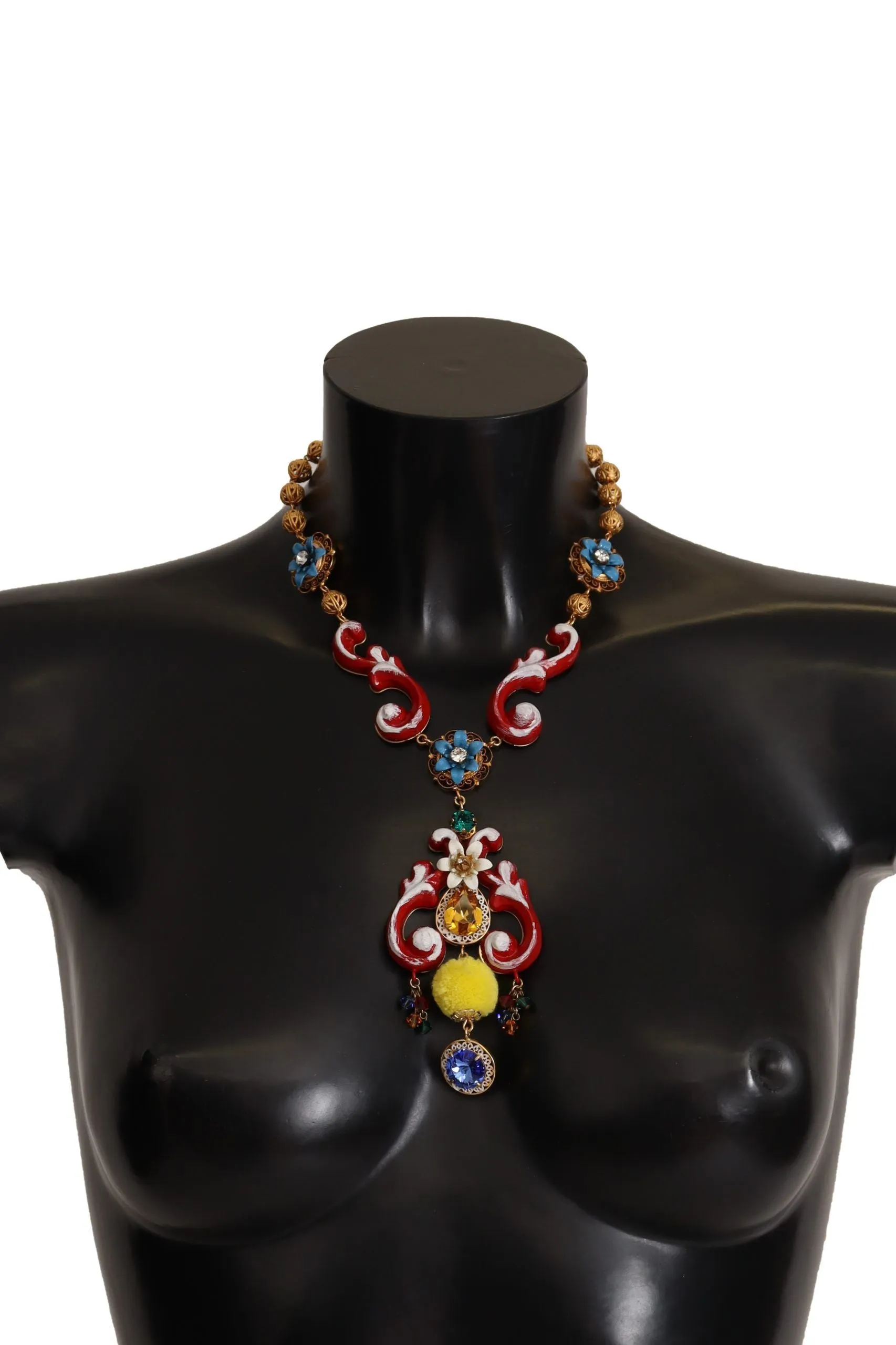 Multicolor Crystal Statement Necklace sold by Louxly