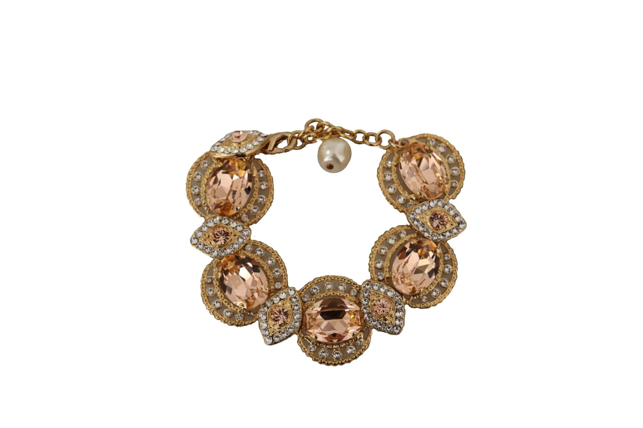 Champagne Crystal Gold Chain Bracelet sold by Louxly product image thumbnail 2