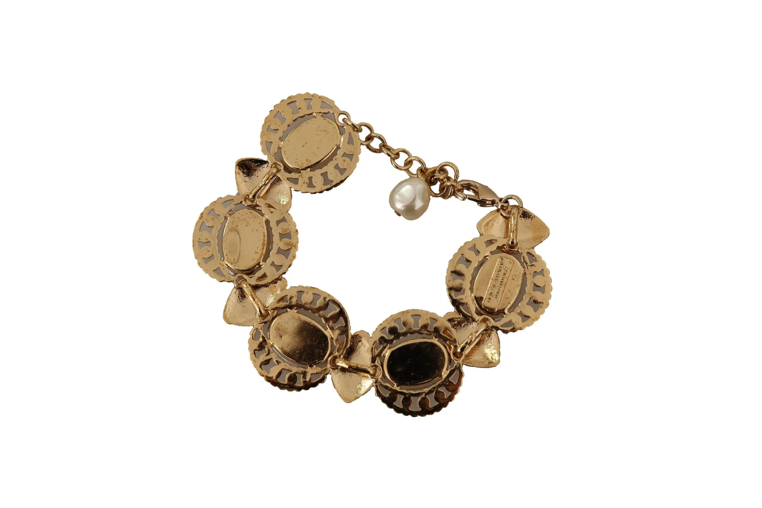 Champagne Crystal Gold Chain Bracelet sold by Louxly product image thumbnail 3