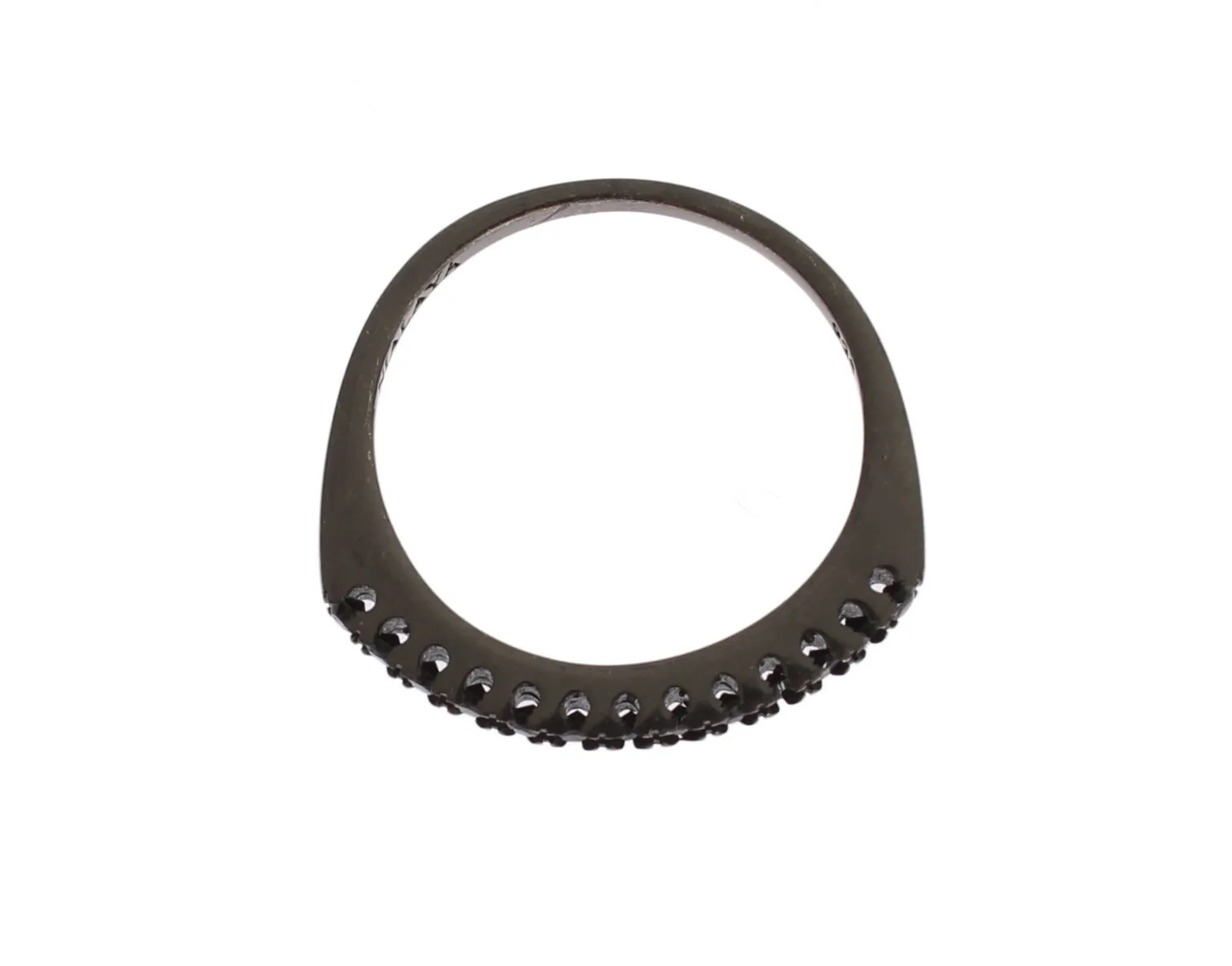 Elegant Black Crystal Sterling Silver Ring sold by Louxly product image thumbnail 2
