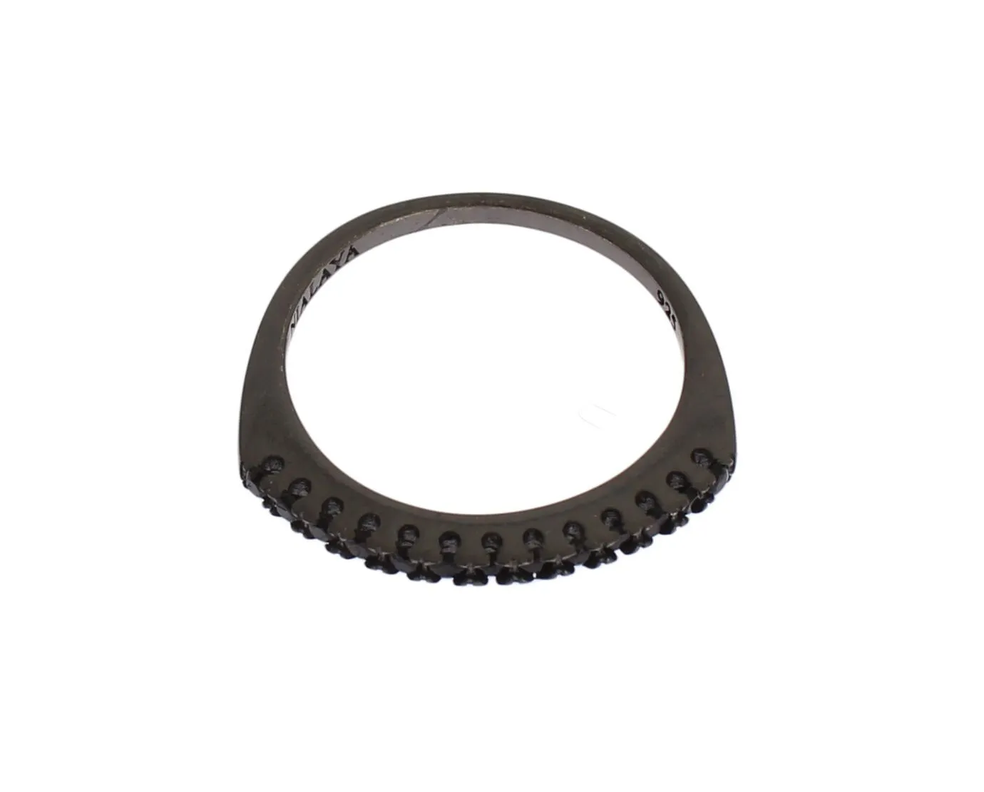 Elegant Black Crystal Sterling Silver Ring sold by Louxly product image thumbnail 3