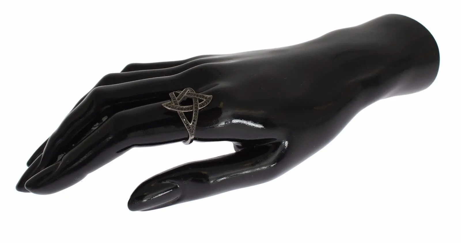 Chic Black Rhodium Silver CZ Crystal Ring sold by Louxly product image thumbnail 2