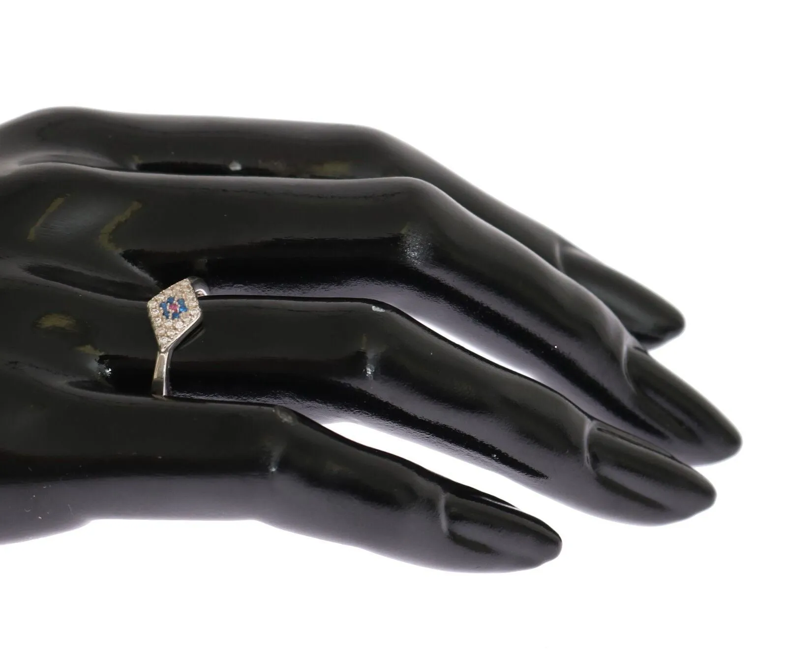 Elegant Silver CZ Crystal Encrusted Ring sold by Louxly product image thumbnail 3