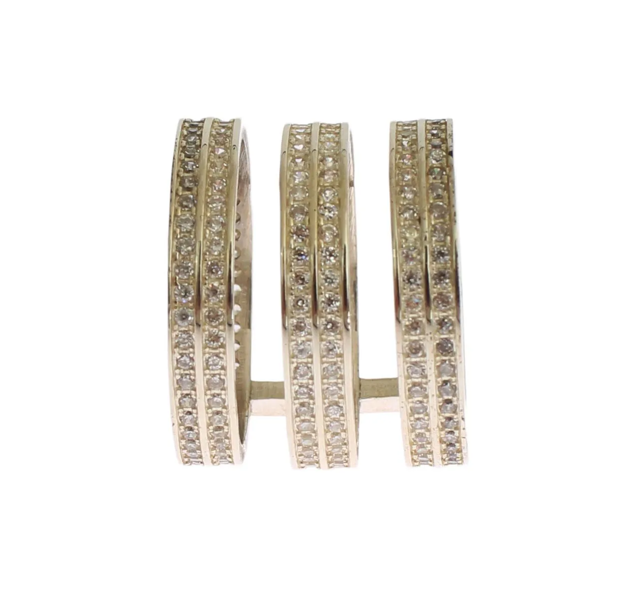 Silver Crystal Adorned Statement Ring sold by Louxly