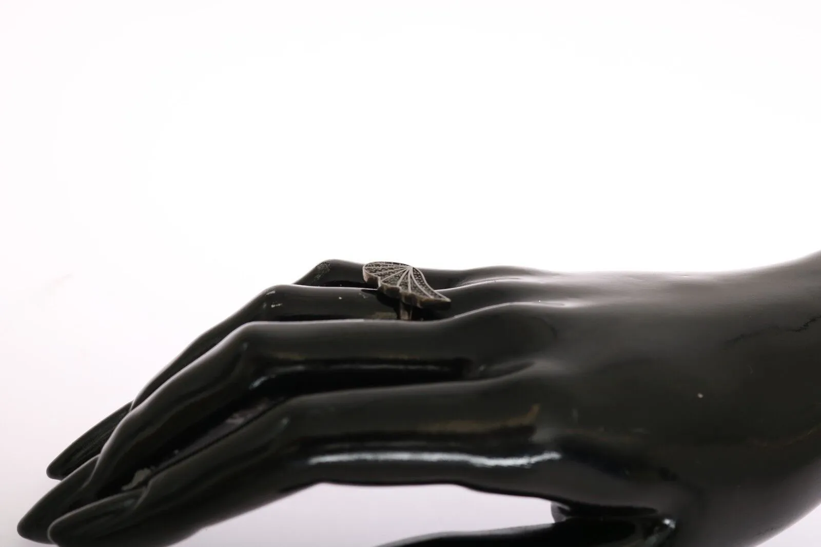 Black Rhodium Silver Crystal Ring sold by Louxly product image thumbnail 3