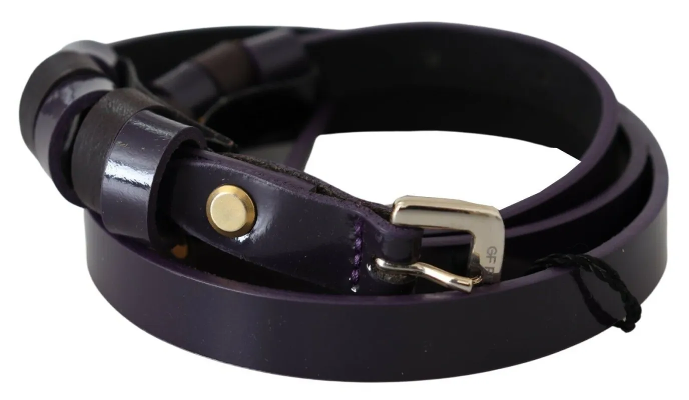 Elegant Violet Leather Fashion Belt sold by Louxly