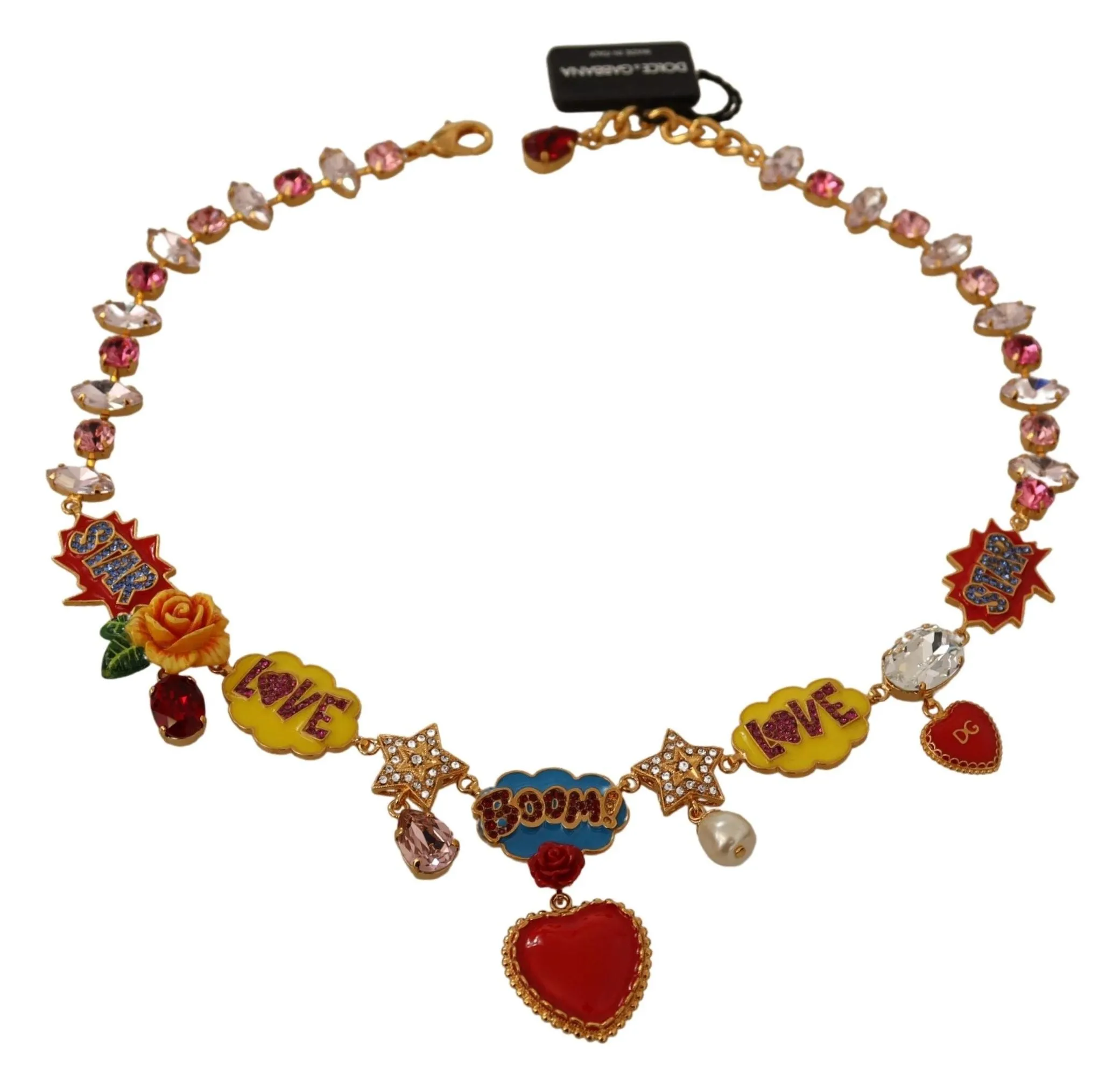 Charm Necklace with Hand-Painted Elements sold by Louxly product image thumbnail 4