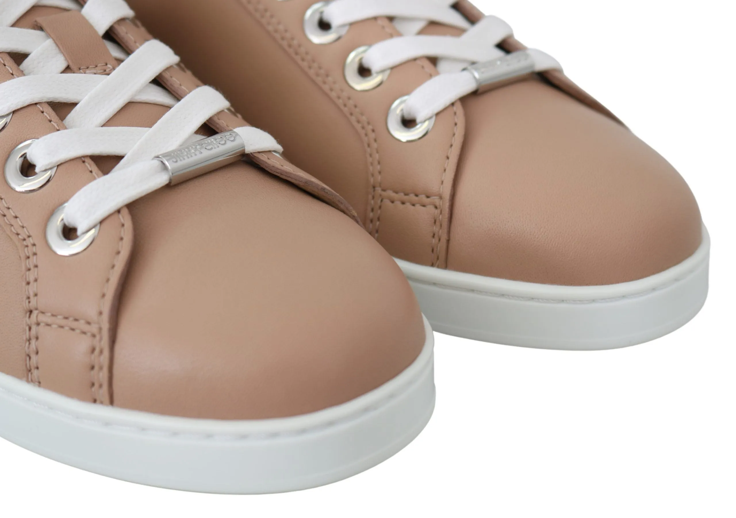Powder Pink Nappa Leather Sneakers sold by Louxly product image thumbnail 3