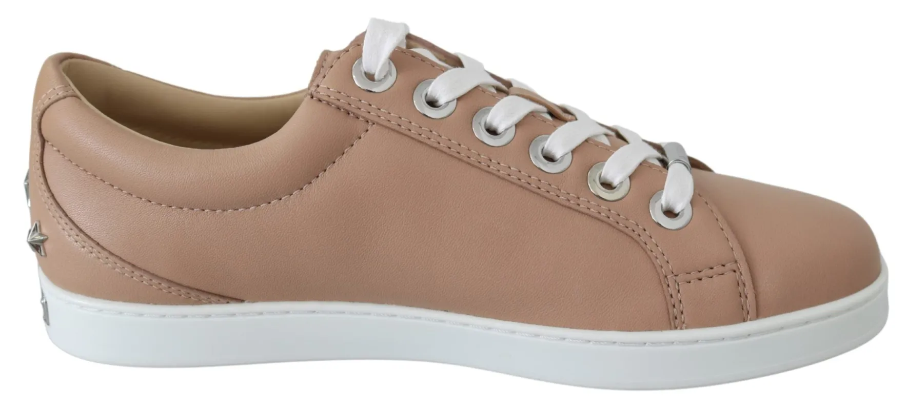 Powder Pink Nappa Leather Sneakers made by Jimmy Choo