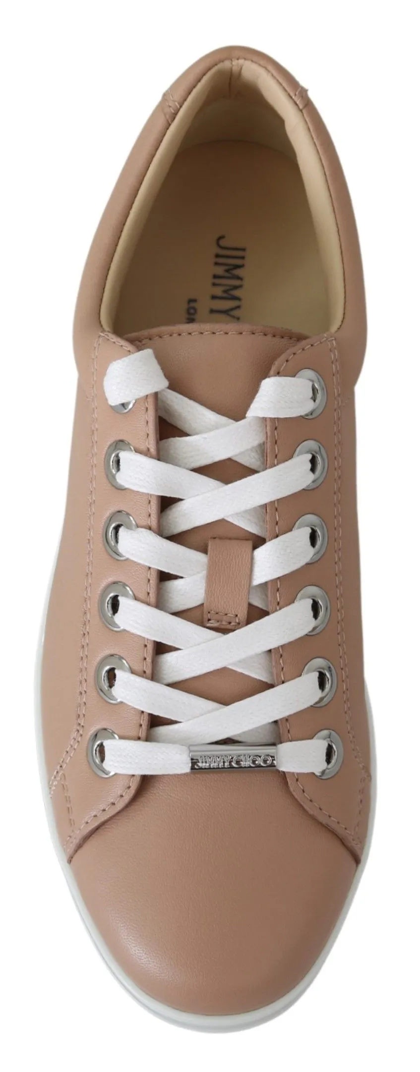Powder Pink Nappa Leather Sneakers sold by Louxly product image thumbnail 4