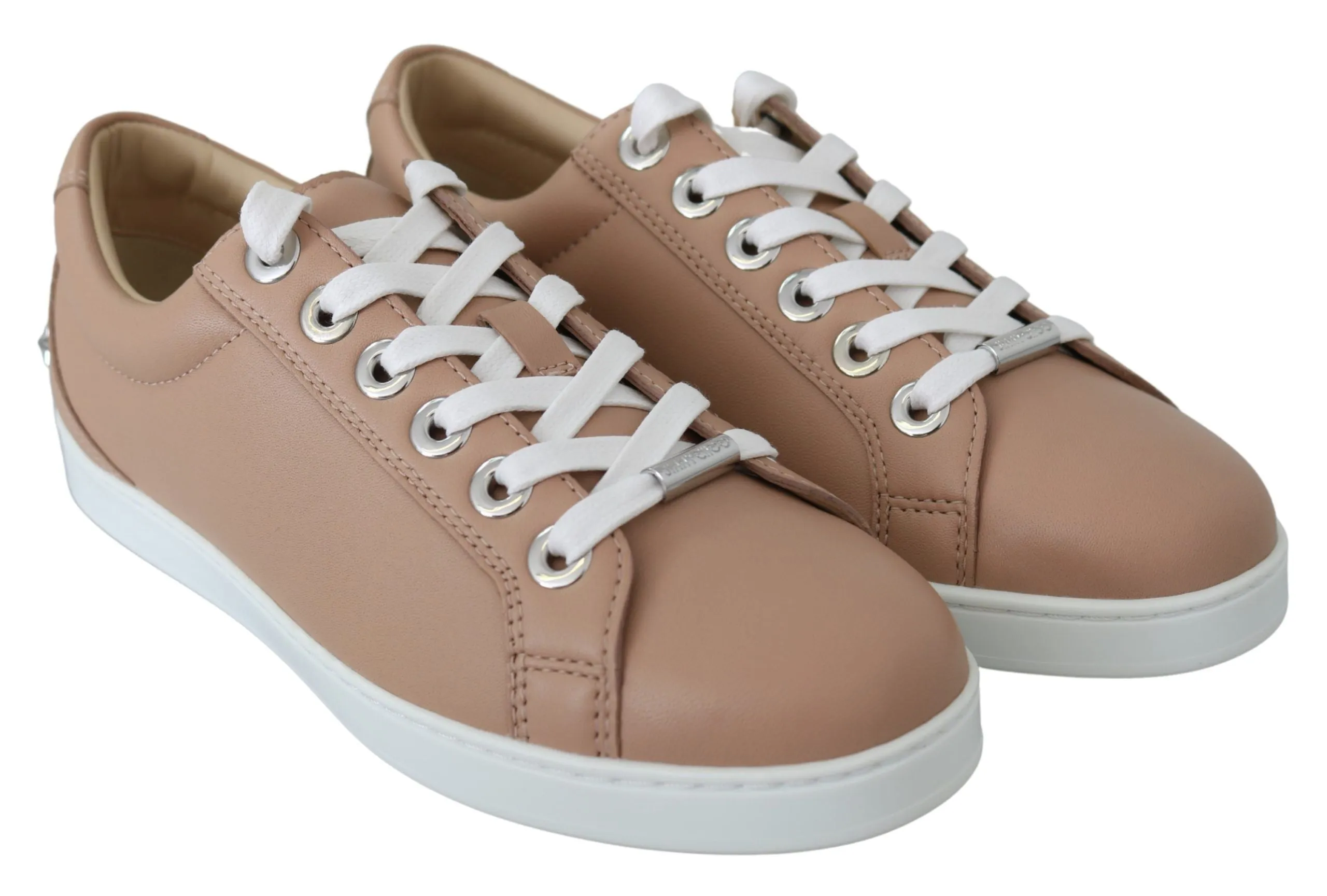 Powder Pink Nappa Leather Sneakers sold by Louxly product image thumbnail 2