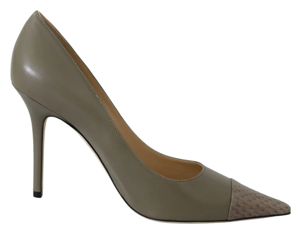 Elegant Pebble Green Pointed Toe Pumps sold by Louxly
