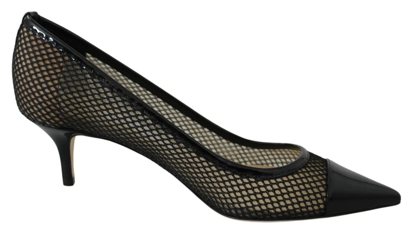 Chic Patent Mesh Pointed Pumps sold by Louxly
