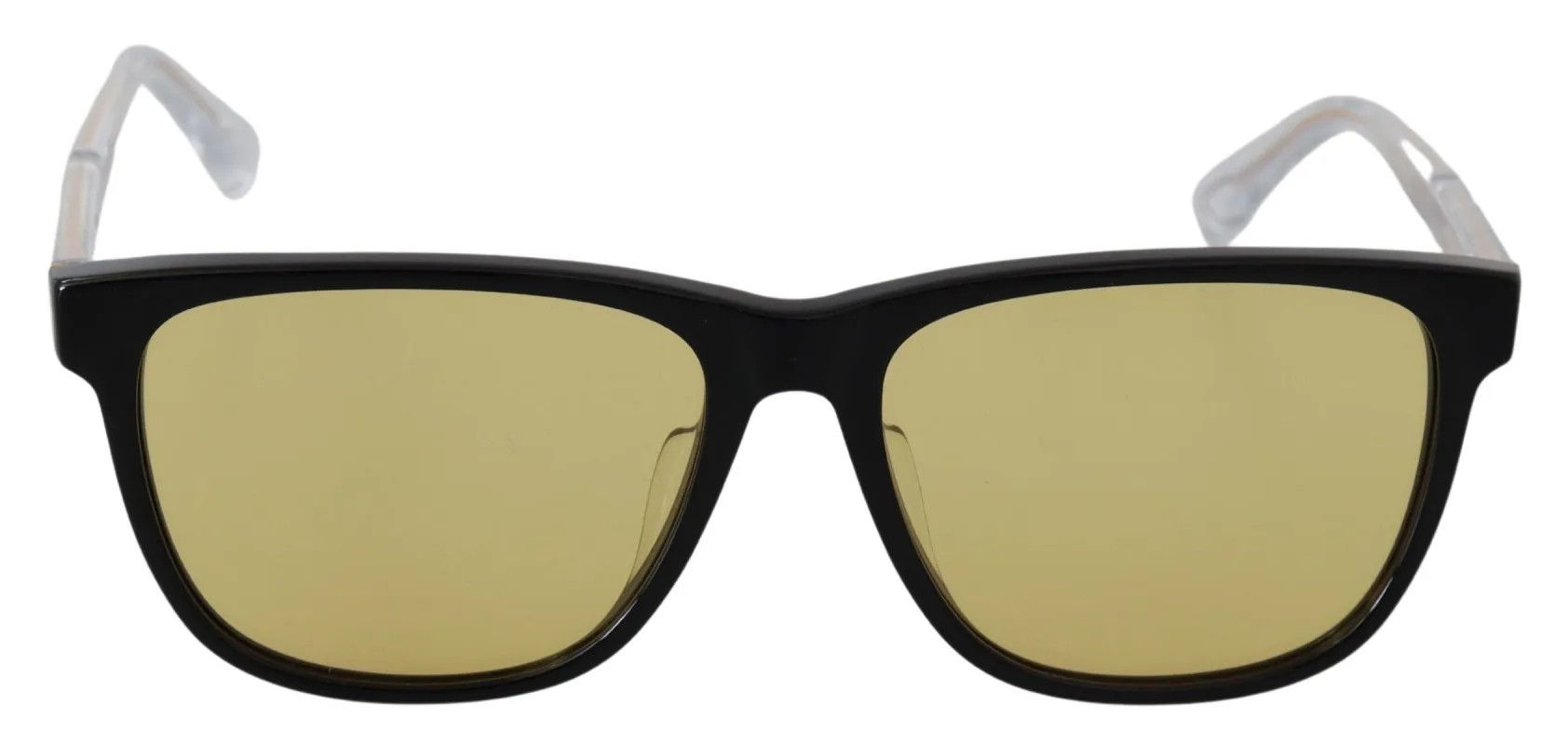 Chic Black Acetate Sunglasses with Yellow Lenses sold by Louxly