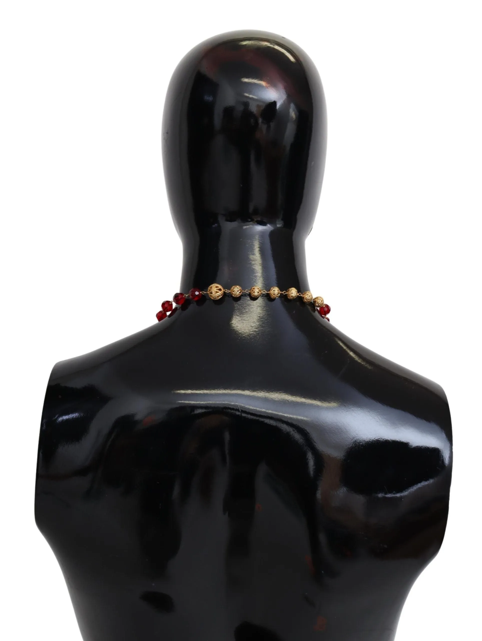 Elegant Red Crystal Gold-Plated Necklace sold by Louxly product image thumbnail 2