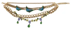 Exquisite Crystal and Brass Necklace sold by Louxly