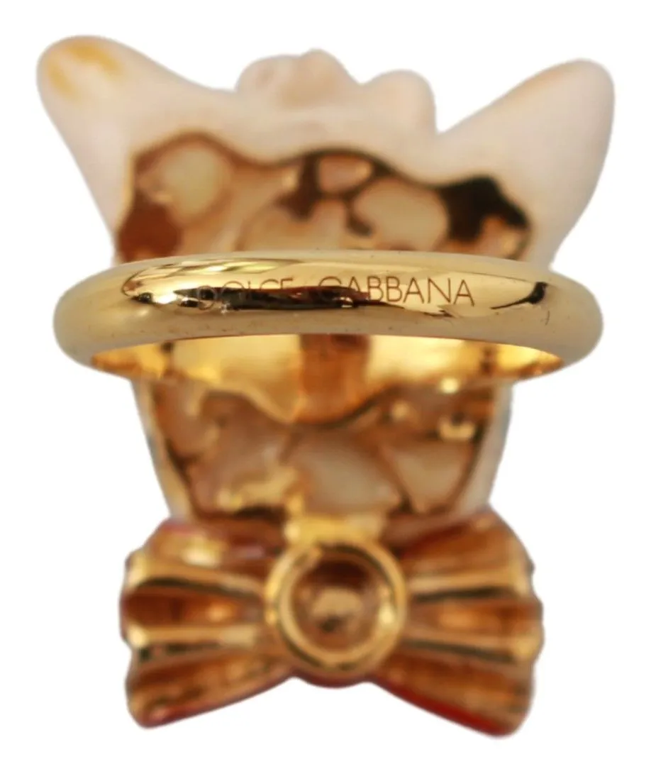 Chic Canine Gold-Tone Statement Ring sold by Louxly product image thumbnail 3