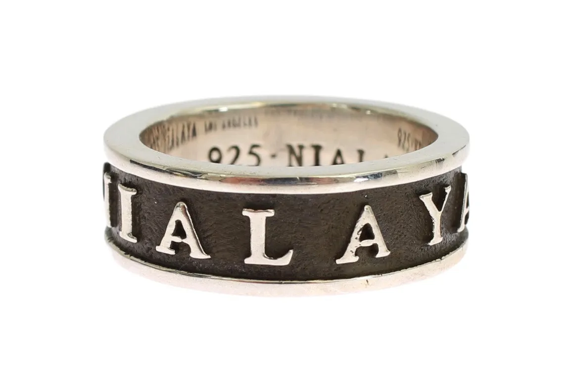 Elegant Silver and Black Men's Sterling Ring sold by Louxly
