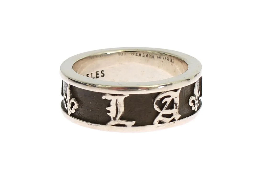 Elegant Silver and Black Men's Sterling Ring sold by Louxly product image thumbnail 5