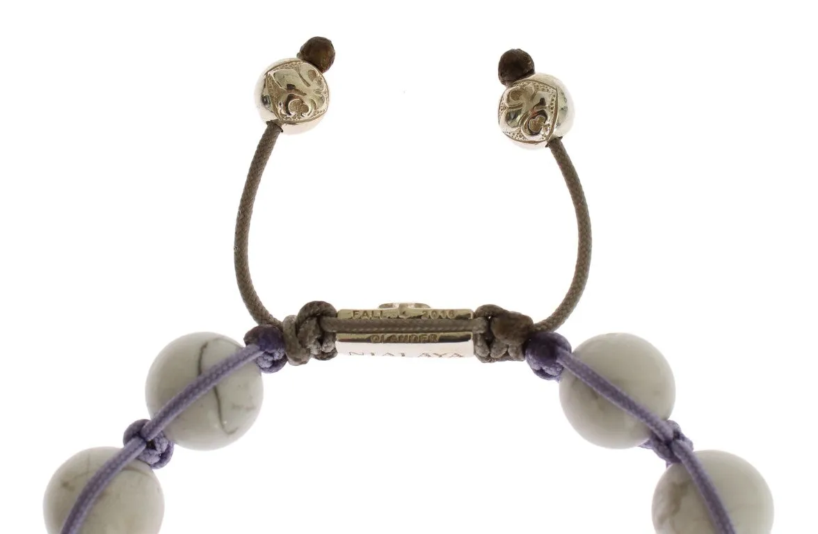 Elegant Silver Purple CZ & Howlite Bracelet sold by Louxly product image thumbnail 3