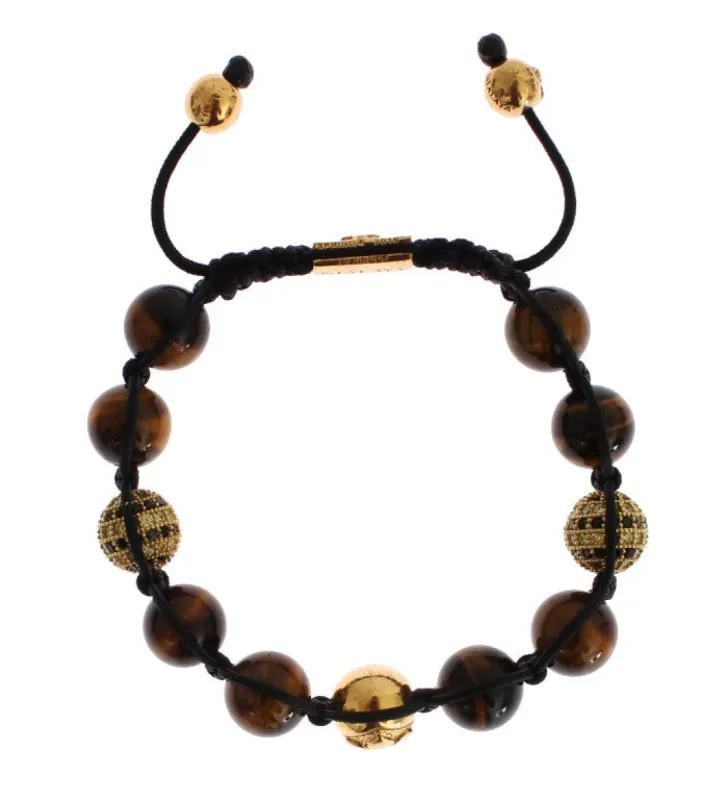 Chic Multicolor CZ & Tigers Eye Bracelet sold by Louxly