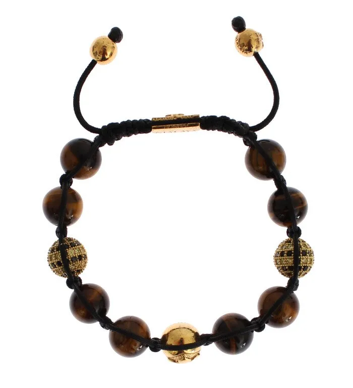 Chic Multicolor CZ & Tigers Eye Bracelet sold by Louxly