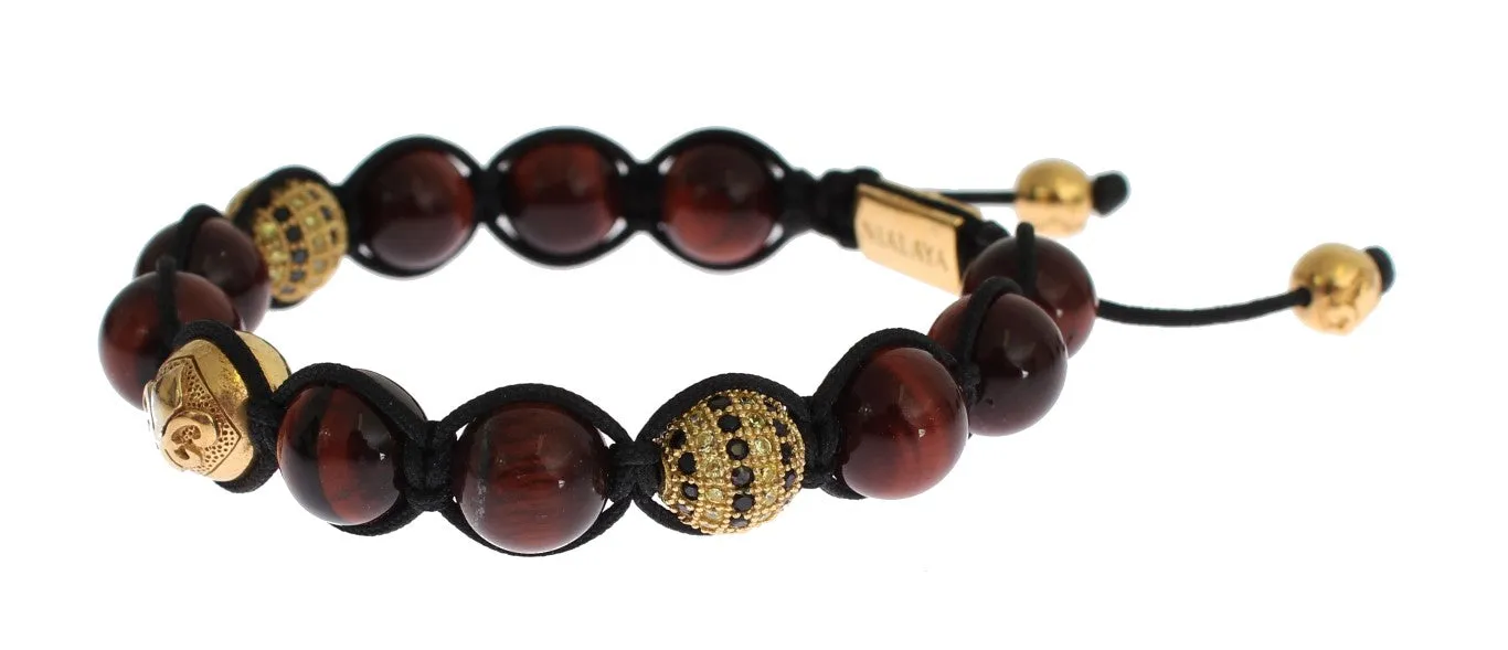 Radiant Red Tiger Eye & CZ Gold Bracelet sold by Louxly product image thumbnail 4