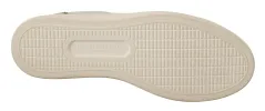 Elegant White Leather Sneakers with Gold Accents sold by Louxly