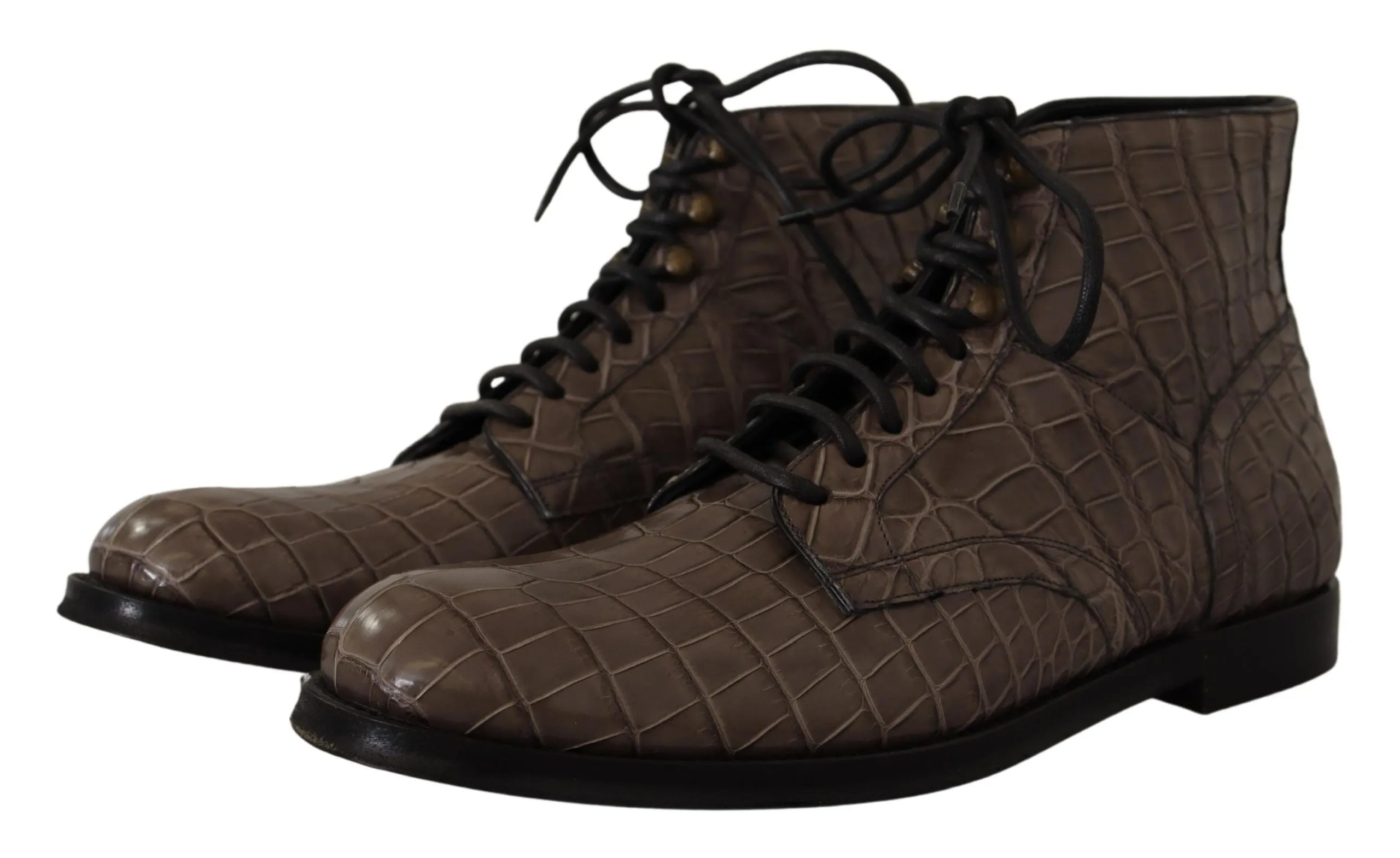 Elegant Crocodile Derby Brogue Boots sold by Louxly product image thumbnail 2