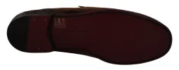 Elegant Brown Caiman Leather Loafers sold by Louxly