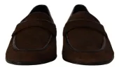 Elegant Brown Caiman Leather Loafers sold by Louxly